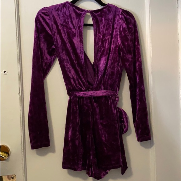 Topshop Velvet Romper - Picture 4 of 5